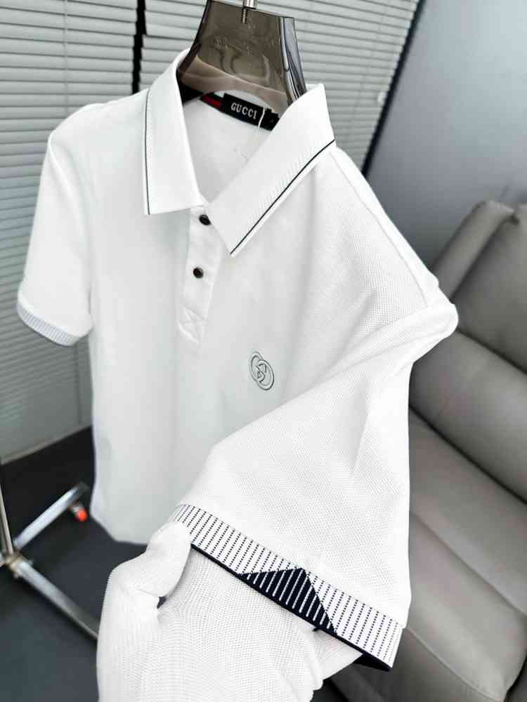 Gucci White Premium Quality Polo T-shirt-thumb-1