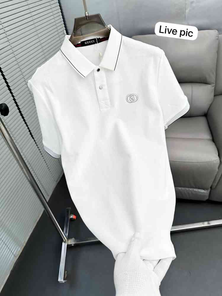 Gucci White Premium Quality Polo T-shirt-thumb-2