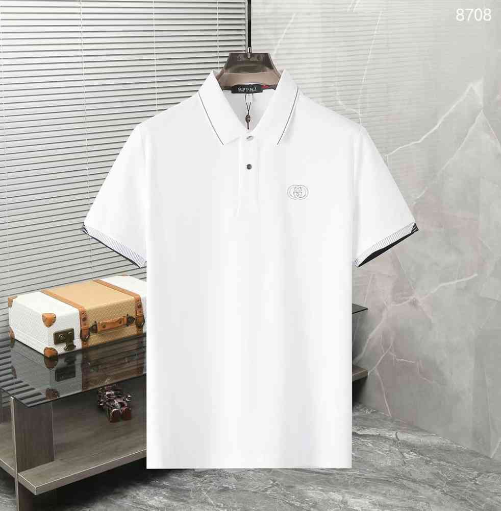 White Gucci Blue Premium Quality Polo T-shirt