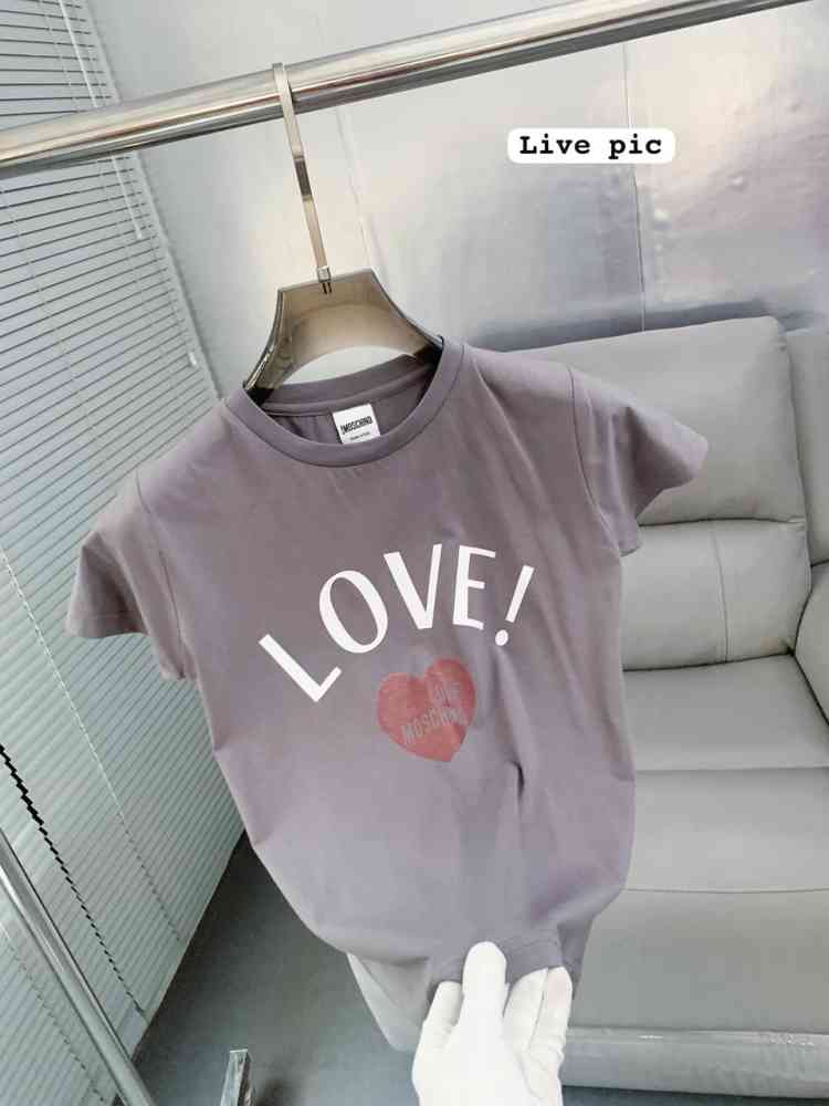 Moschino Purple Premium Quality Women T-shirt-thumb-2