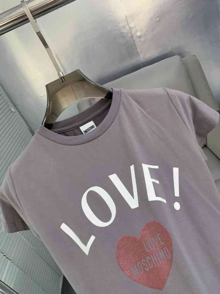 Moschino Purple Premium Quality Women T-shirt-thumb-1