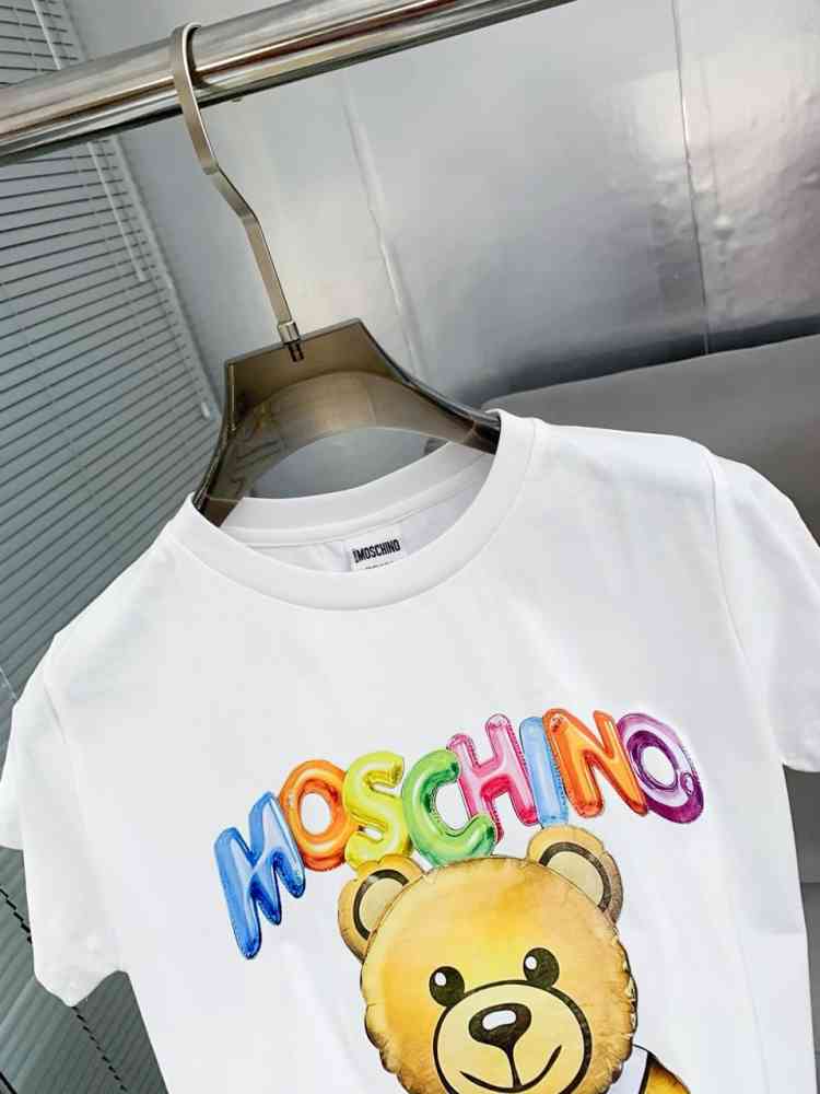 Moschino White Premium Quality Women T-shirt-thumb-2