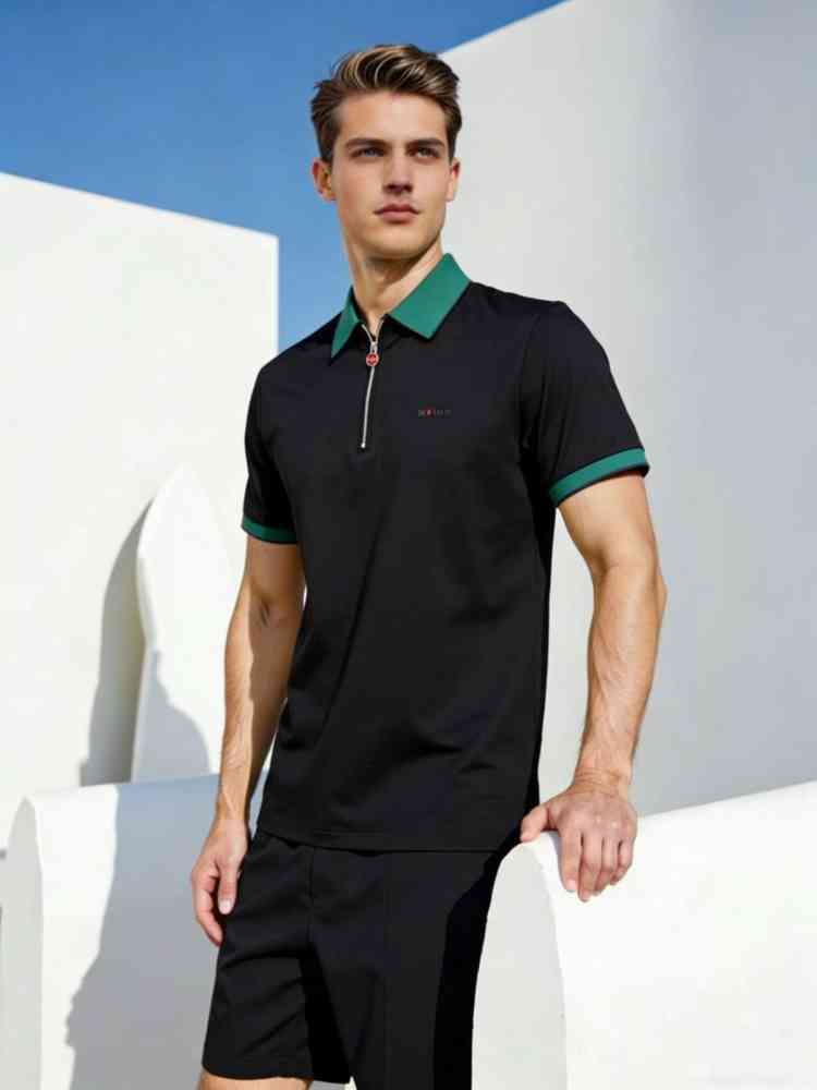 Black Kiton Piana White Premium Quality T-Shirt