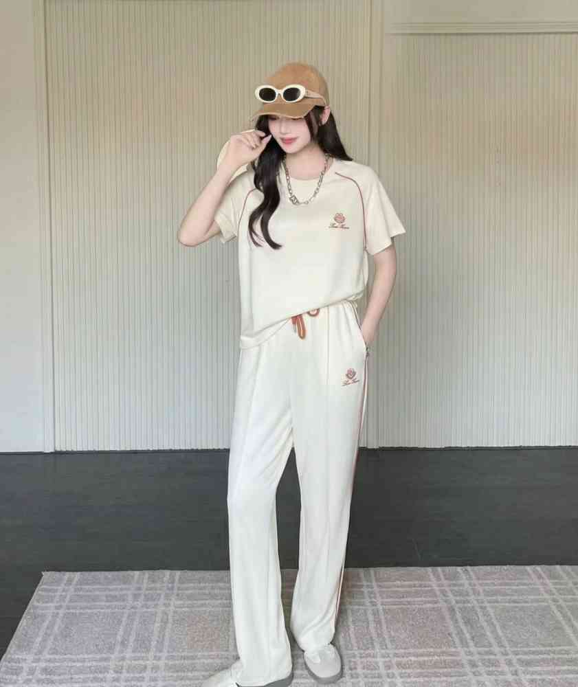 Cream Loro Piana Black Premium Quality Co-ord Set