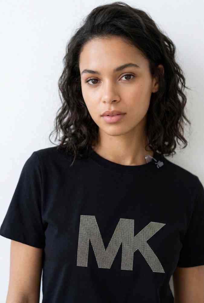 Black Michael Kors White Premium Quality Women T-shirt