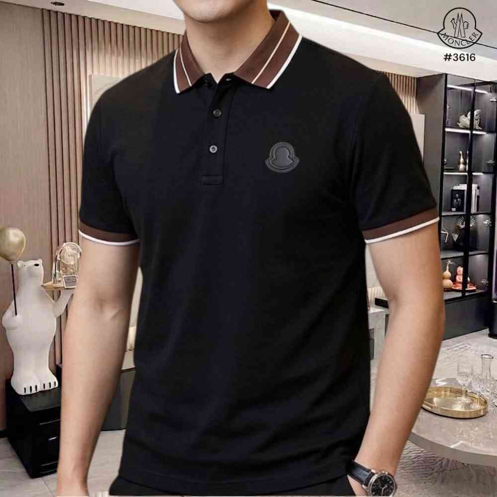 Black Moncler Brown Premium Quality T-shirt