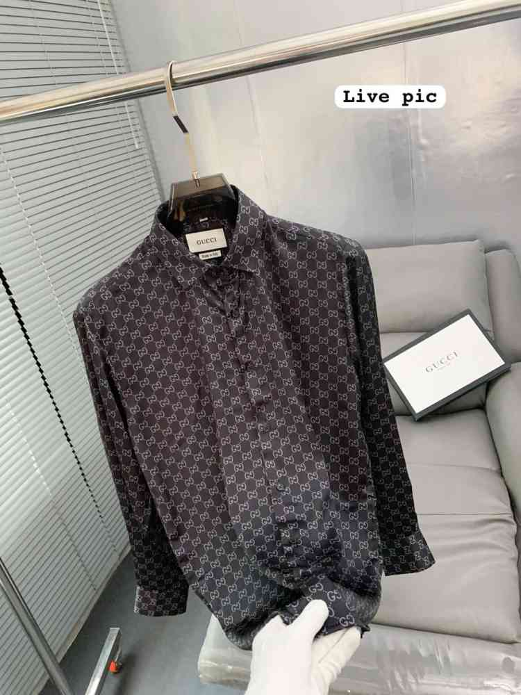 Gucci Black Premium Quality Cotton Shirt-thumb-1