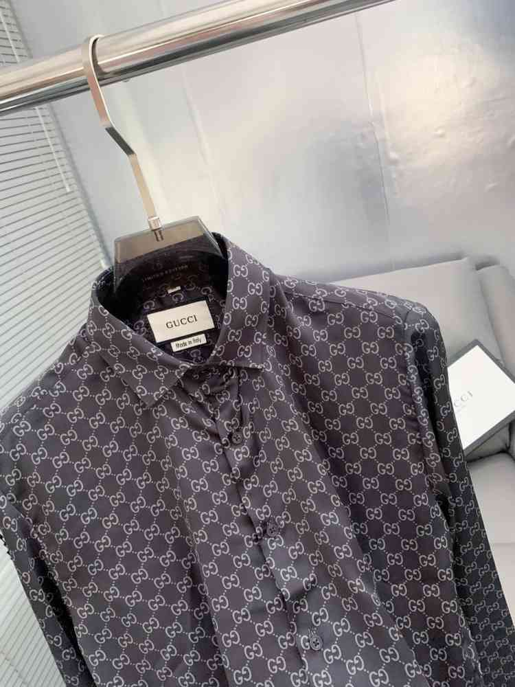 Gucci Black Premium Quality Cotton Shirt-thumb-2