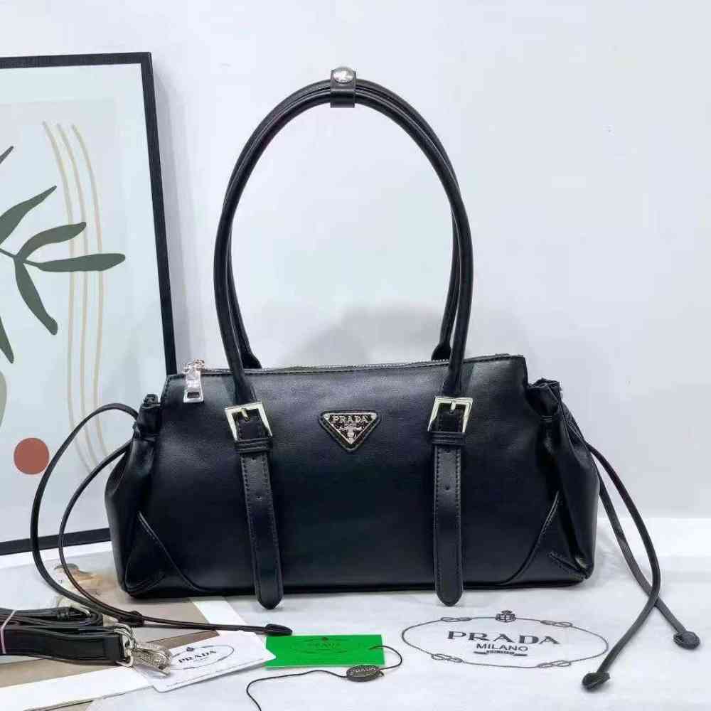 Black Prada Bonnie White Handbag