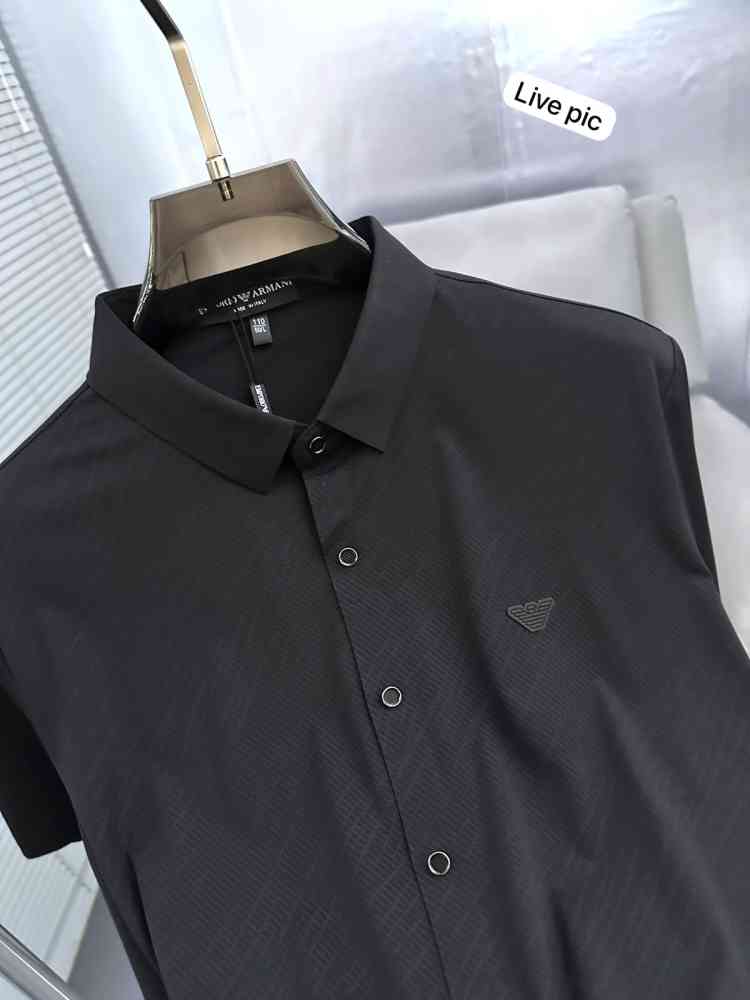 Emporio Armani Black Premium Quality Short Sleeve Shirt-3