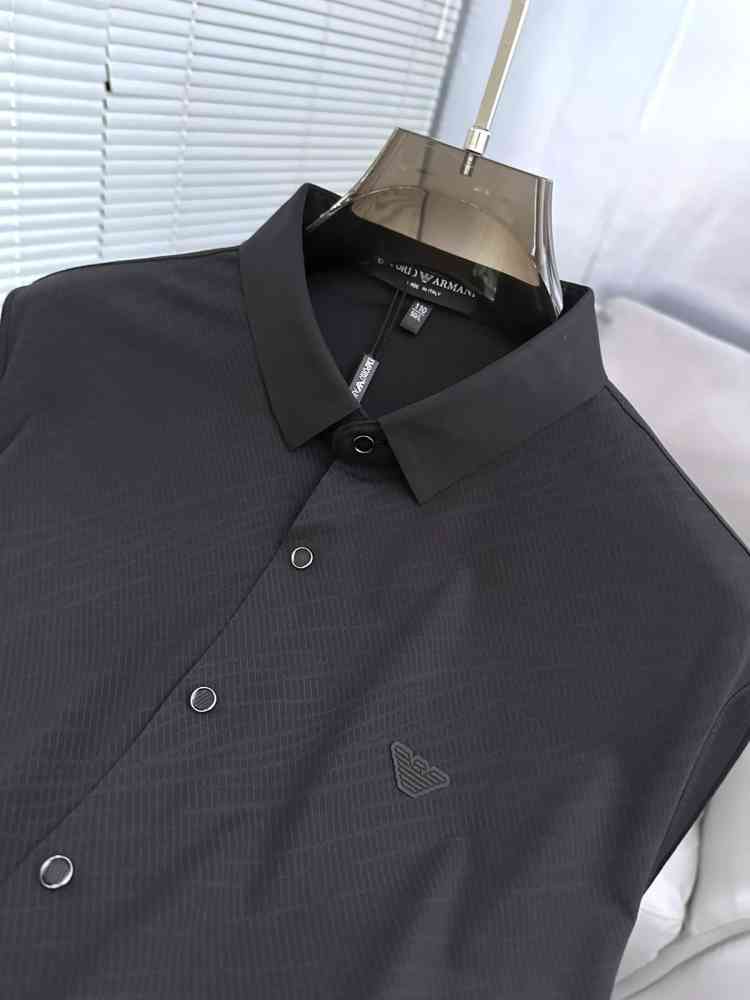 Emporio Armani Black Premium Quality Short Sleeve Shirt-1