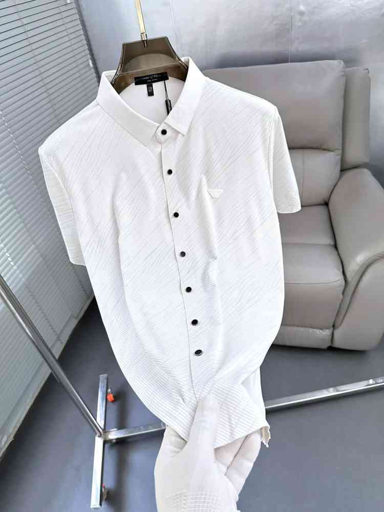Emporio Armani White Premium Quality Short Sleeve Shirt-4