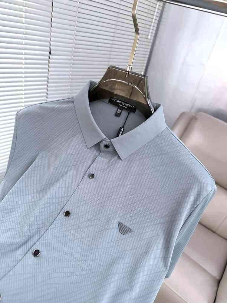 Emporio Armani Grey Premium Quality Short Sleeve Shirt-2