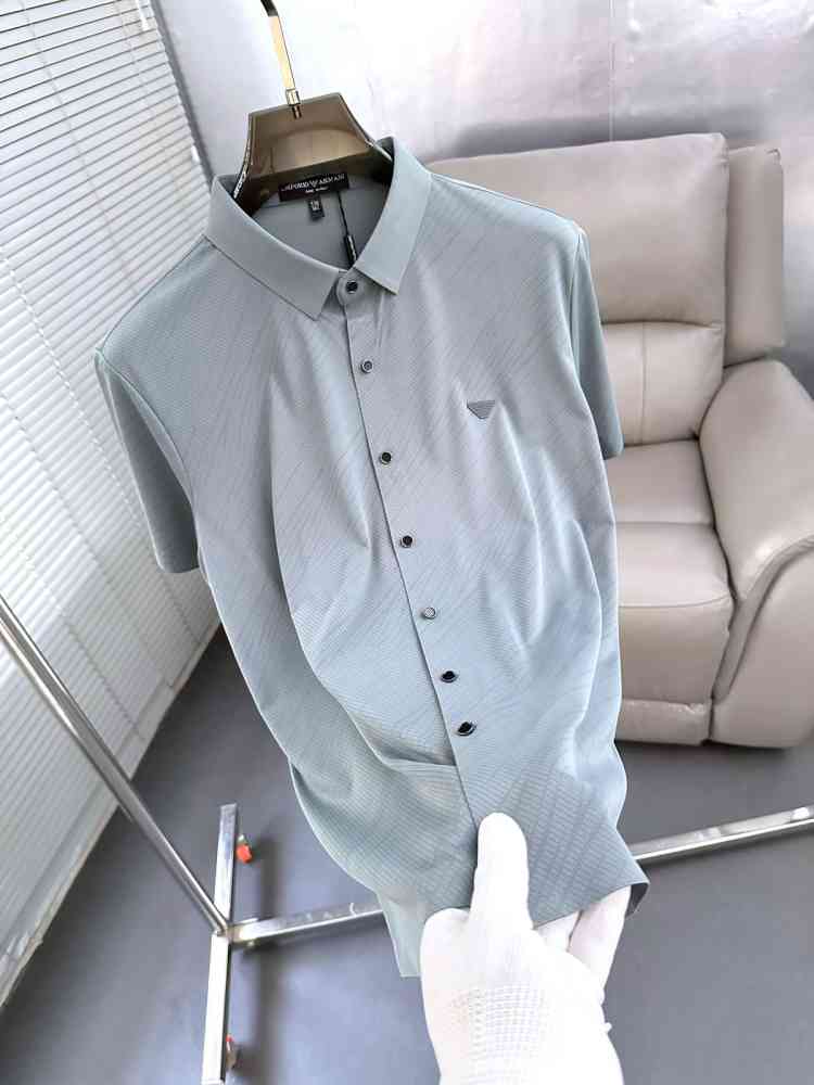 Emporio Armani Grey Premium Quality Short Sleeve Shirt-1
