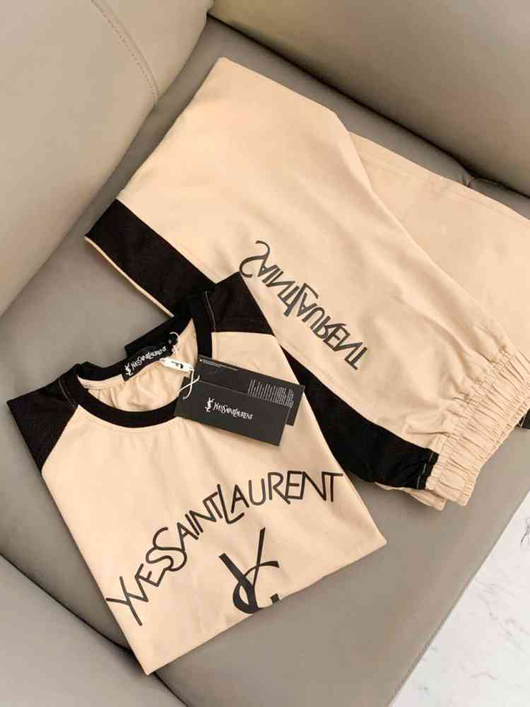 Ysl Cream Premium Quality Co-ord Set-2
