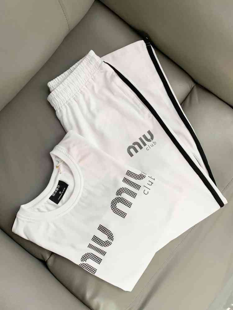 Miu Miu White Premium Quality Co-ord Set-thumb-4