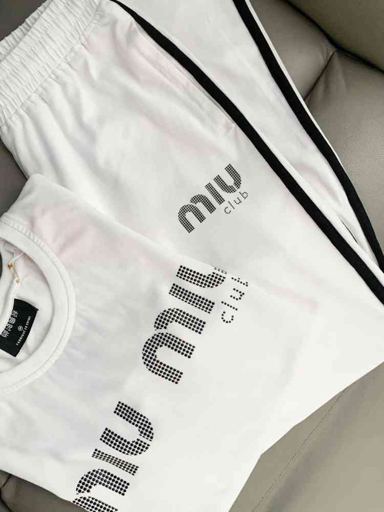 Miu Miu White Premium Quality Co-ord Set-thumb-5