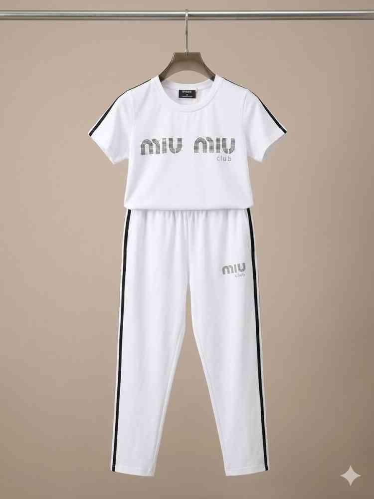 Miu Miu White Premium Quality Co-ord Set-thumb-1