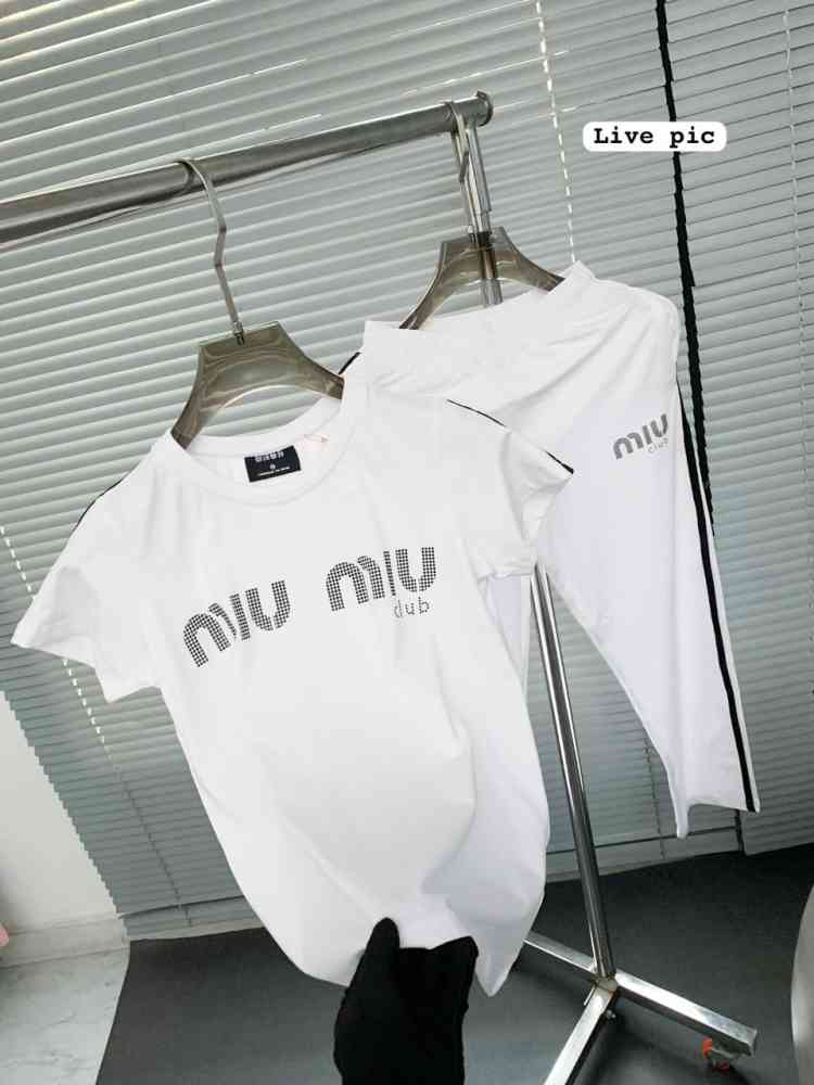 Miu Miu White Premium Quality Co-ord Set-thumb-3