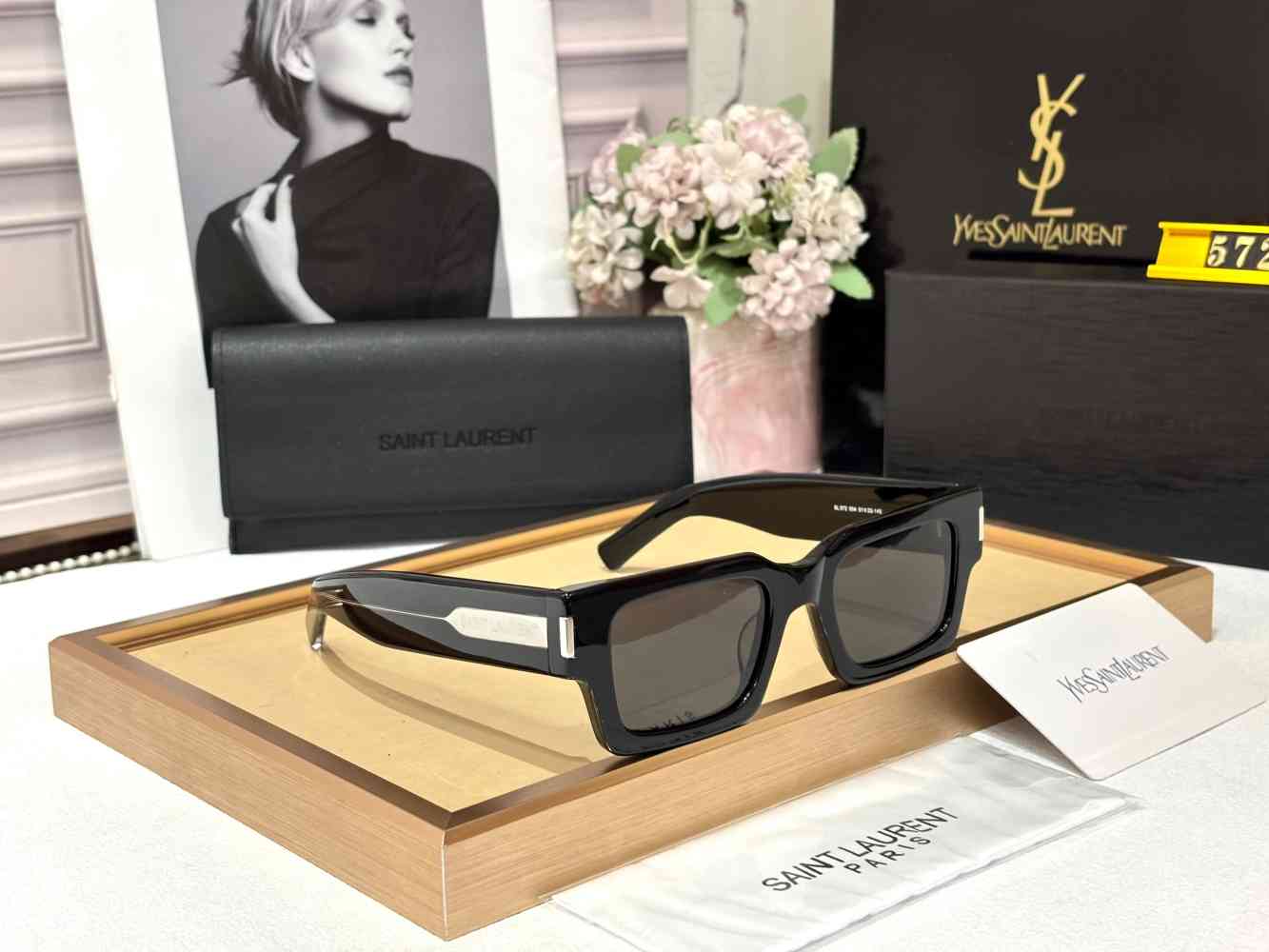 Saint Laurent Black Luxury Sunglasses-thumb-1