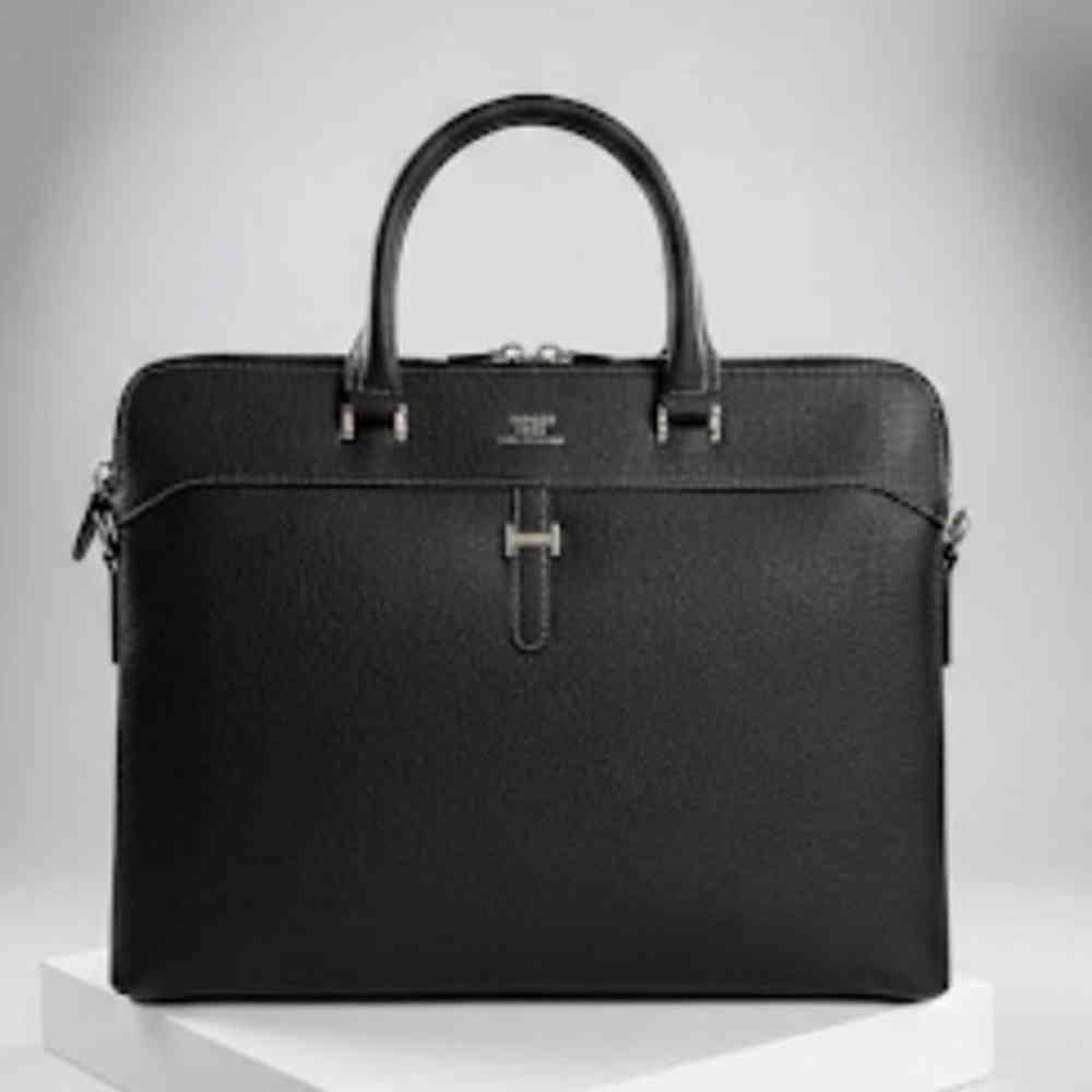 Hermès Grained Leather Laptop Briefcase-thumb-0