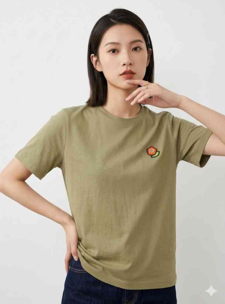 Olive Green Kenzo Blue Premium Quality T-Shirt
