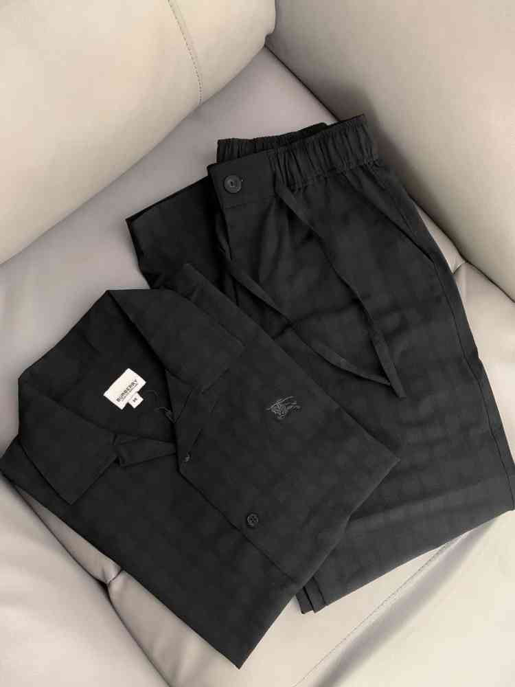 Burberry Black T-shirt Premium Quality Co-ordinates-6