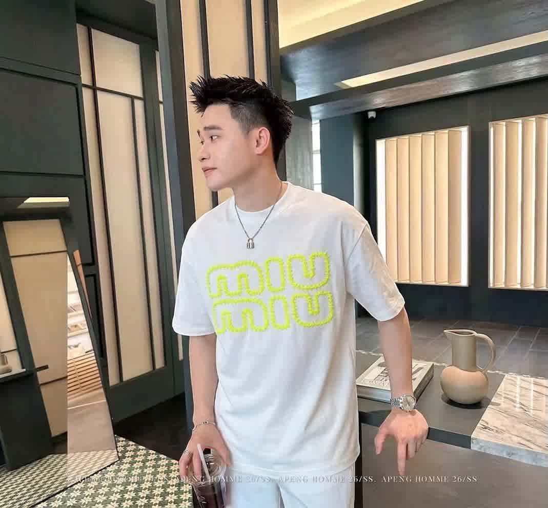White Miu Miu Black Premium Collar T-shirt
