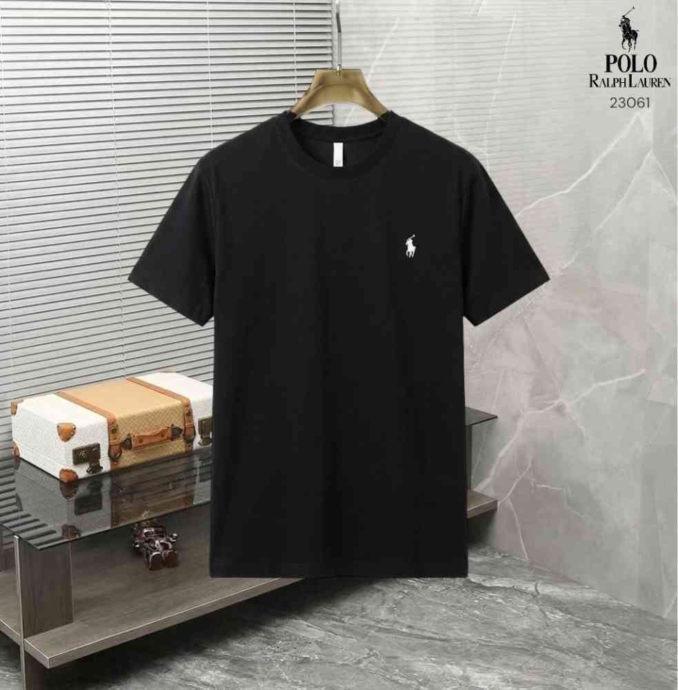 Ralph Lauren Black Premium Collar T-shirt-thumb-1