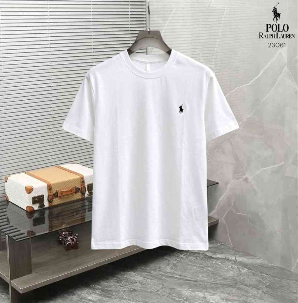 Ralph Lauren White Premium Collar T-shirt-thumb-2
