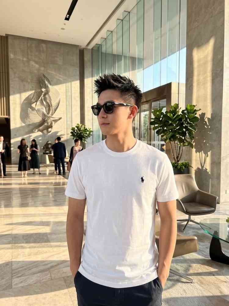 Ralph Lauren White Premium Collar T-shirt-thumb-0