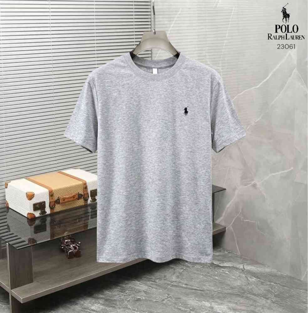Ralph Lauren Grey Premium Collar T-shirt-thumb-2