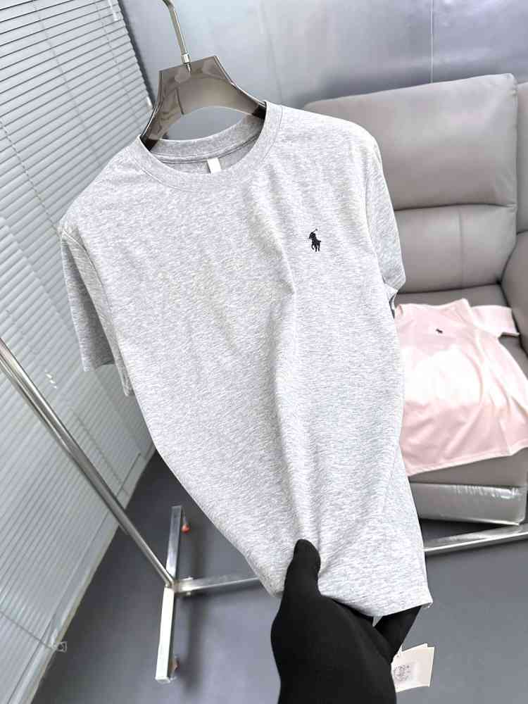 Ralph Lauren Grey Premium Collar T-shirt-thumb-4