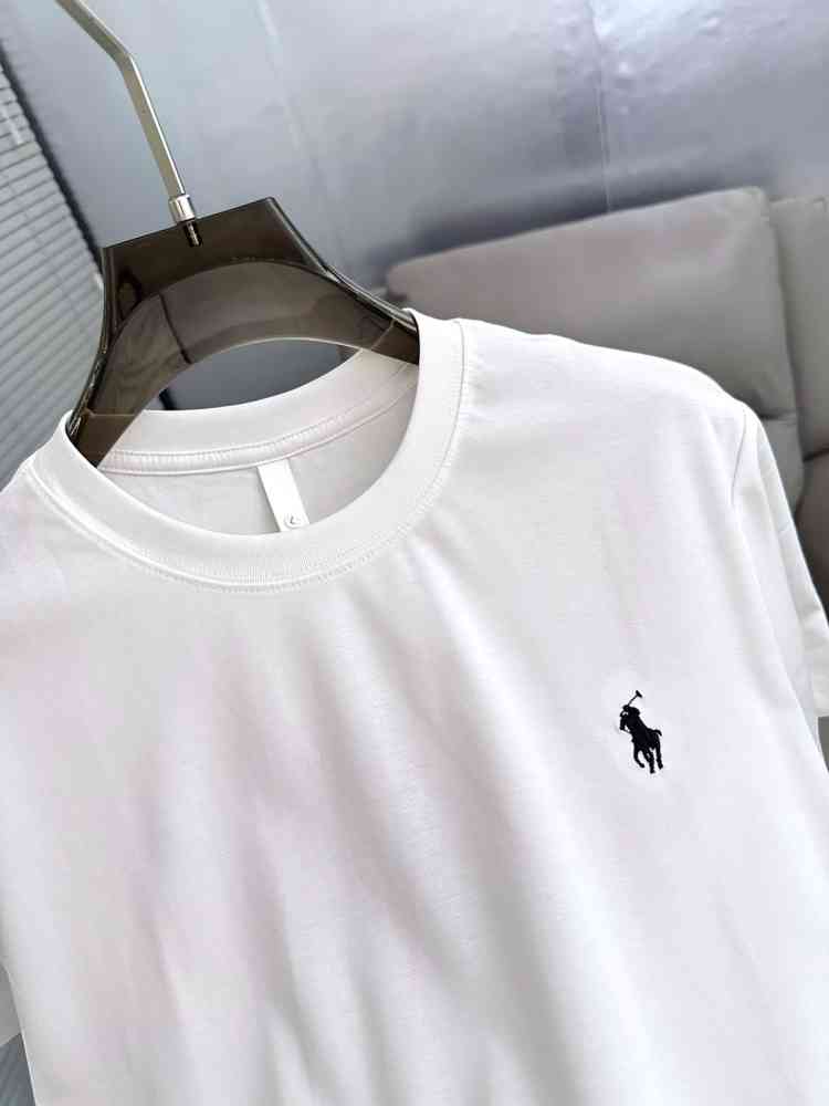 Ralph Lauren White Premium Collar T-shirt-thumb-4