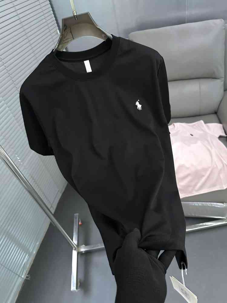 Ralph Lauren Black Premium Collar T-shirt-thumb-3