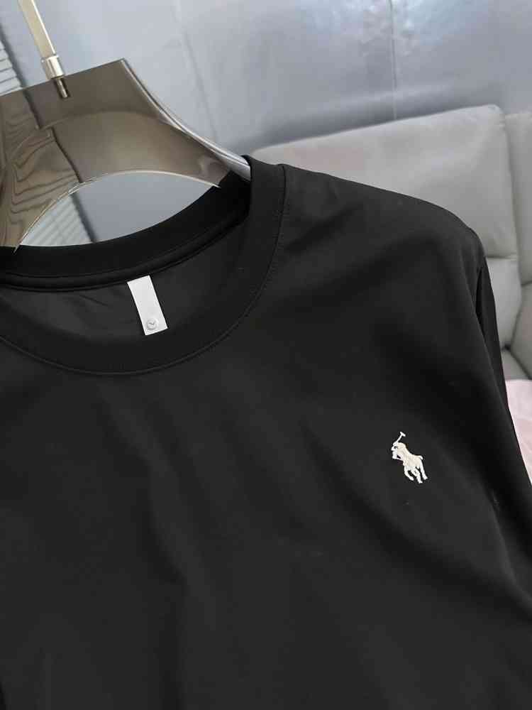 Ralph Lauren Black Premium Collar T-shirt-thumb-4