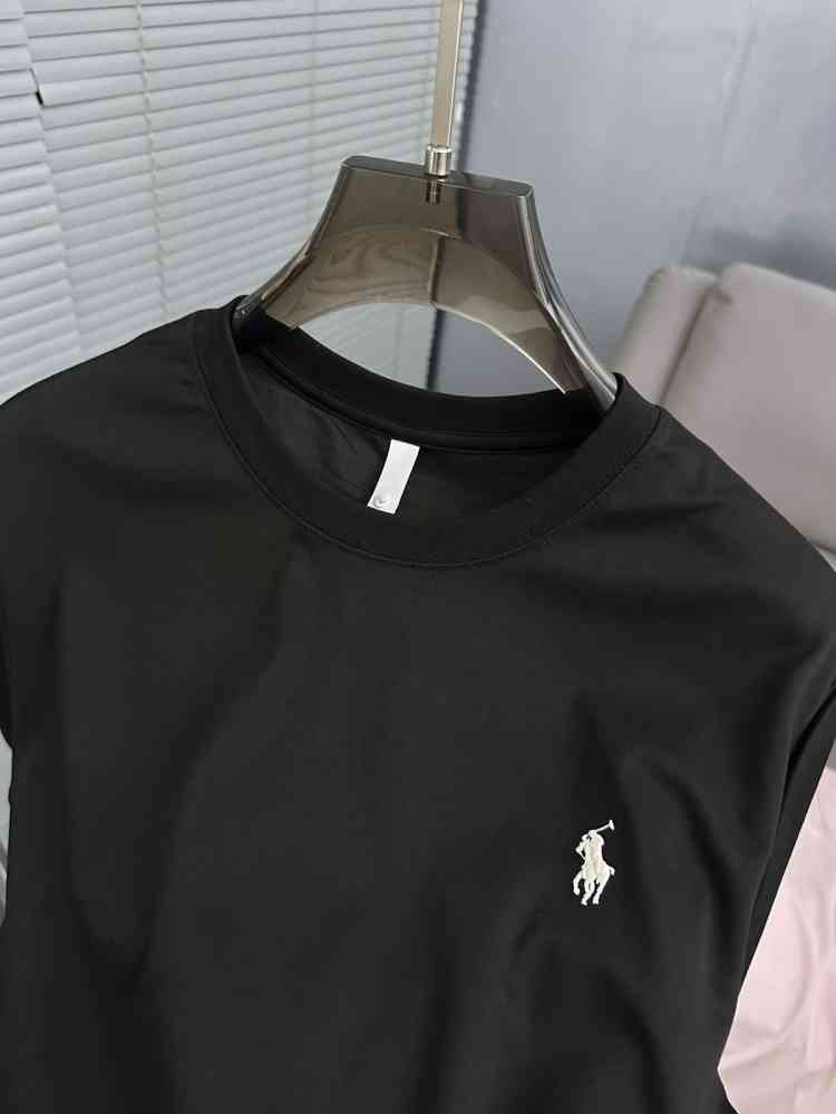 Ralph Lauren Black Premium Collar T-shirt-thumb-5
