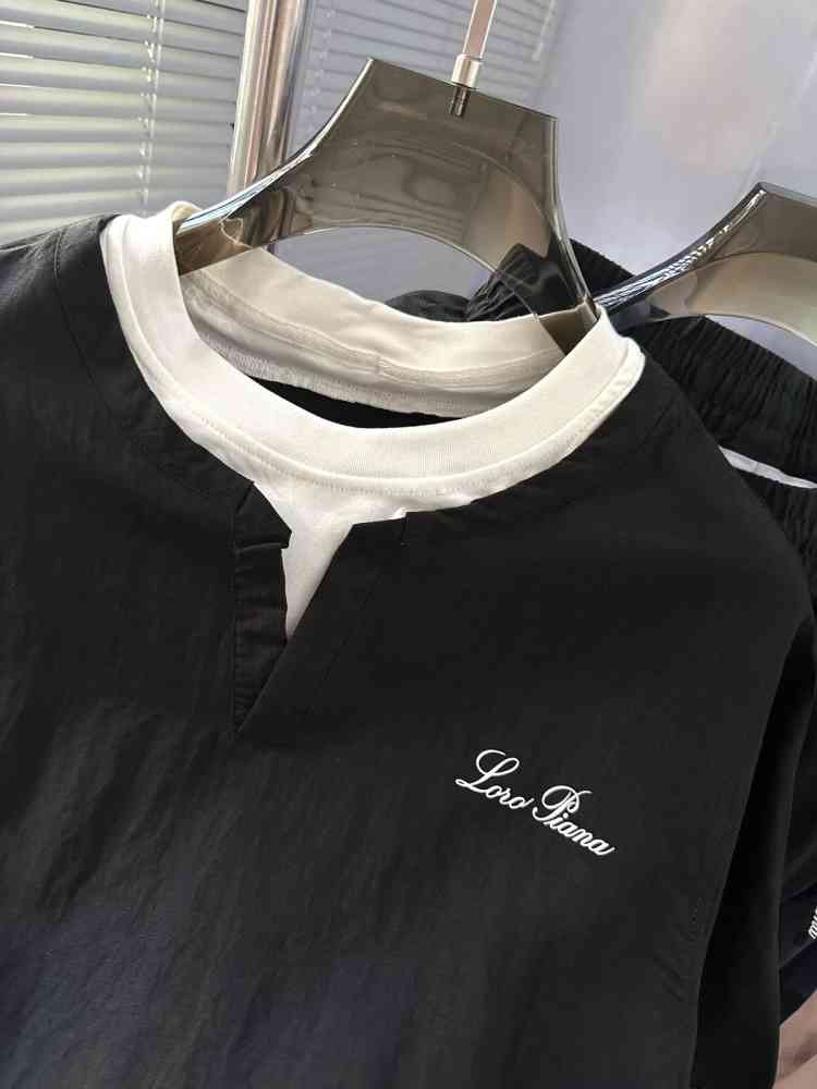 Loro Piana Black T-shirt Premium Quality Co-set-2