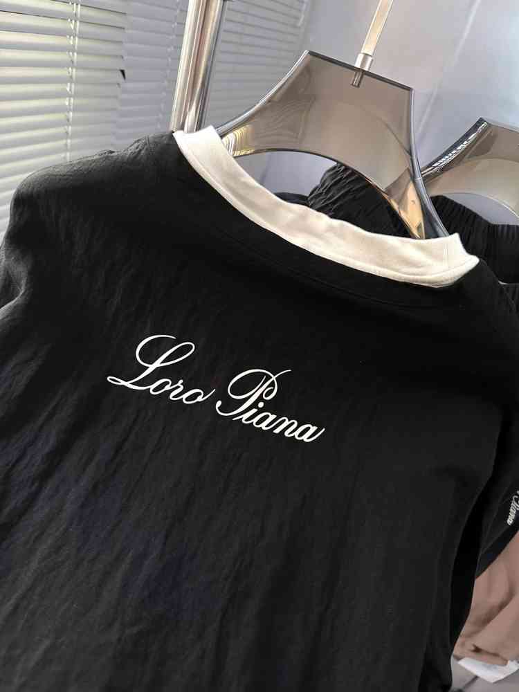 Loro Piana Black T-shirt Premium Quality Co-set-1