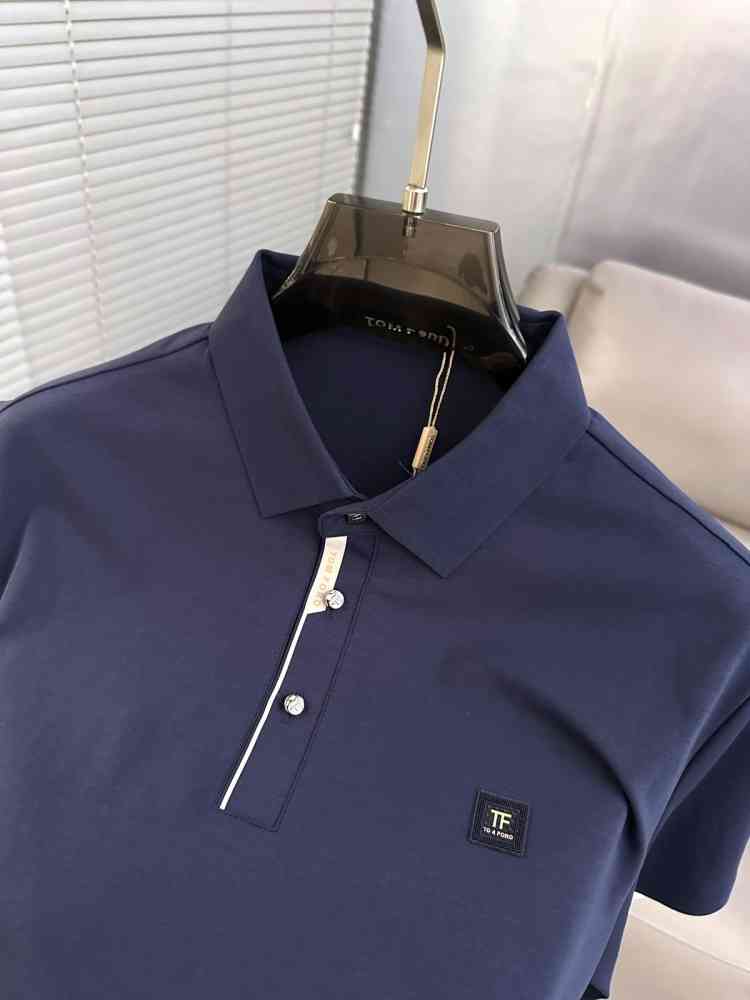 Tom Ford Blue Premium Cotton T-shirt-thumb-2