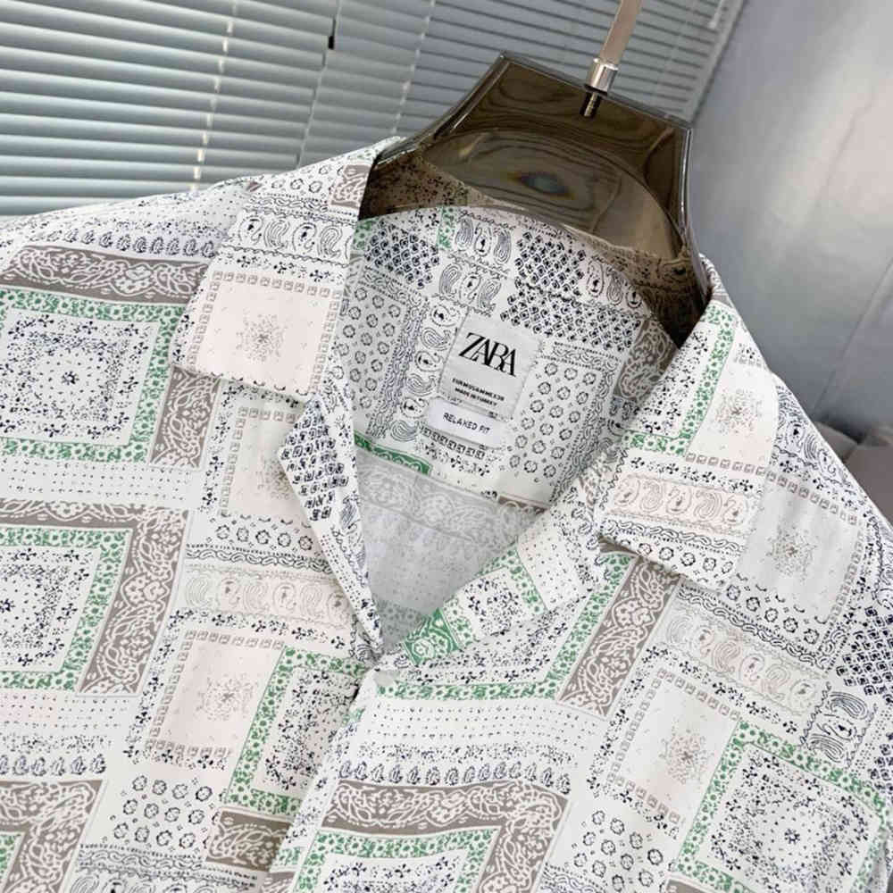 Zara White Bandana Printed Casual Shirt-thumb-2