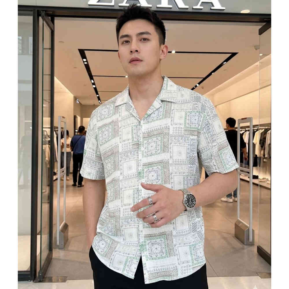 White Zara Multicolor Bandana Printed Casual Shirt