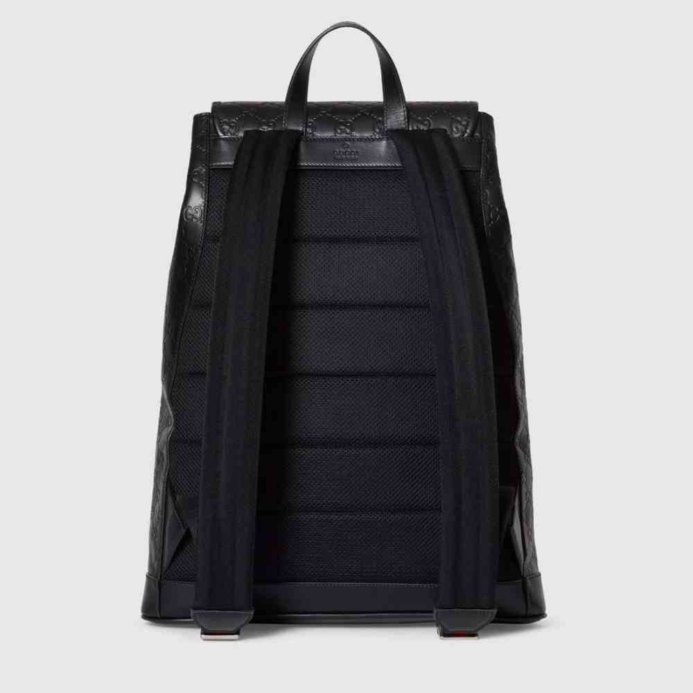 Gucci GG Emblem Black Medium Backpack-thumb-1