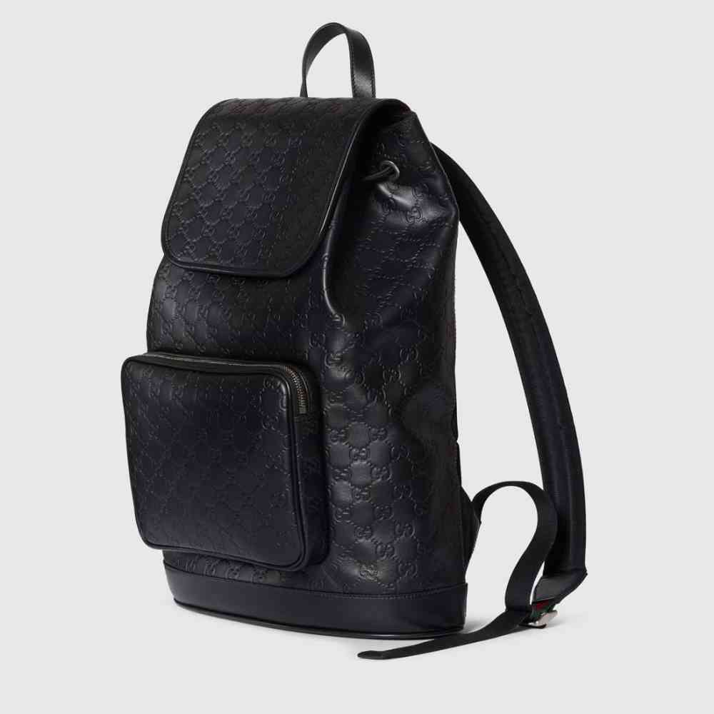 Gucci GG Emblem Black Medium Backpack-thumb-2