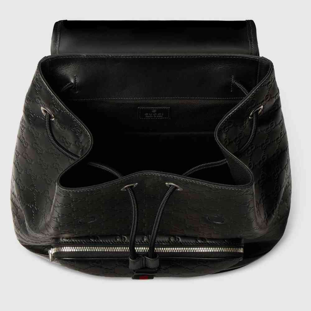Gucci GG Emblem Black Medium Backpack-thumb-3