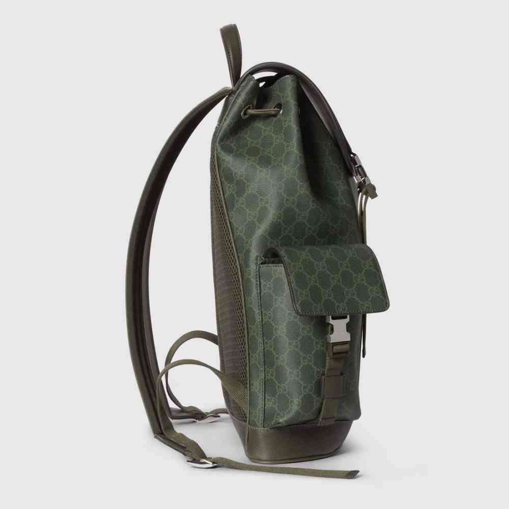 Gucci GG Monogram Green Large Backpack-thumb-4