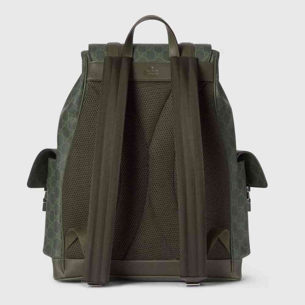 Gucci GG Monogram Green Large Backpack-thumb-1