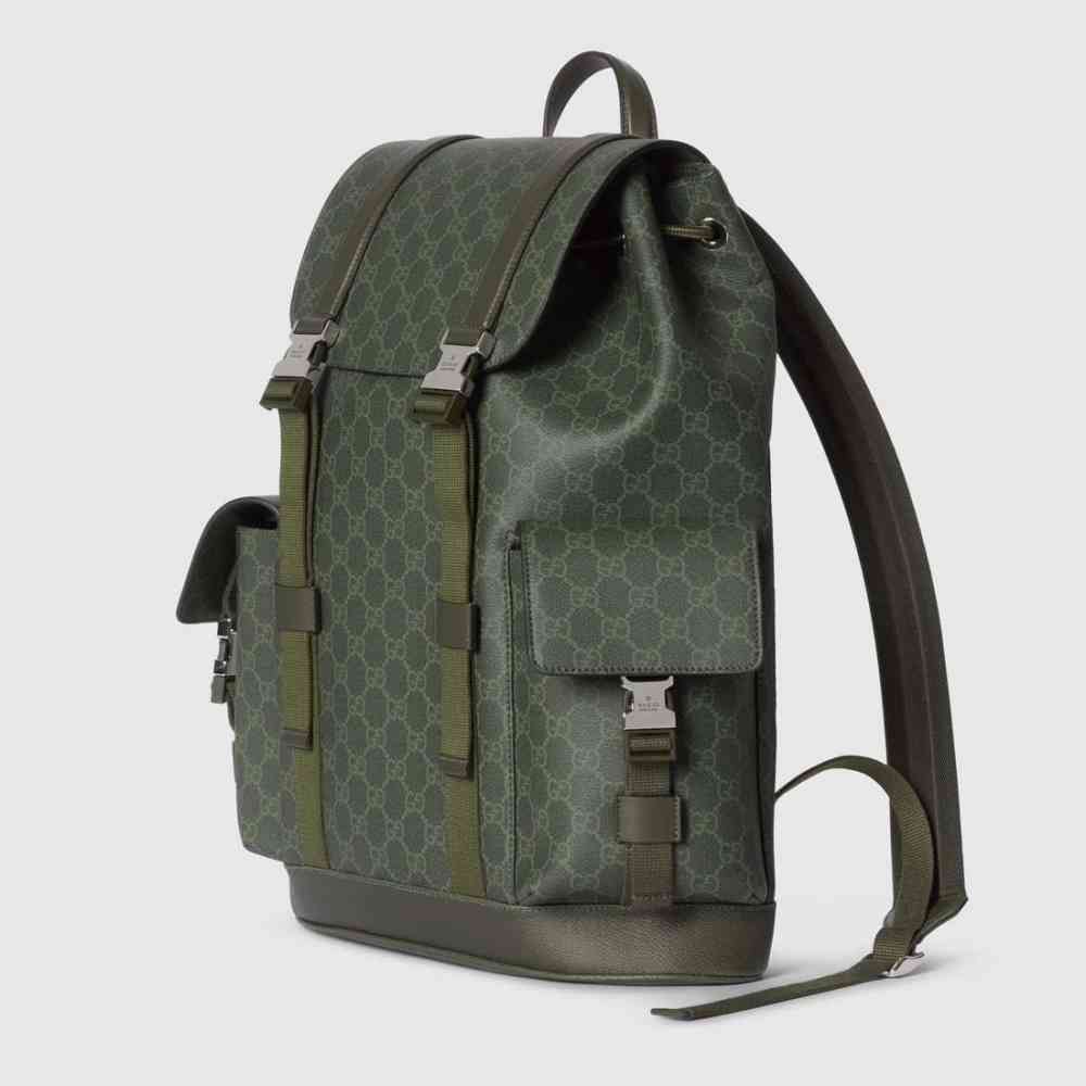 Gucci GG Monogram Green Large Backpack-thumb-2