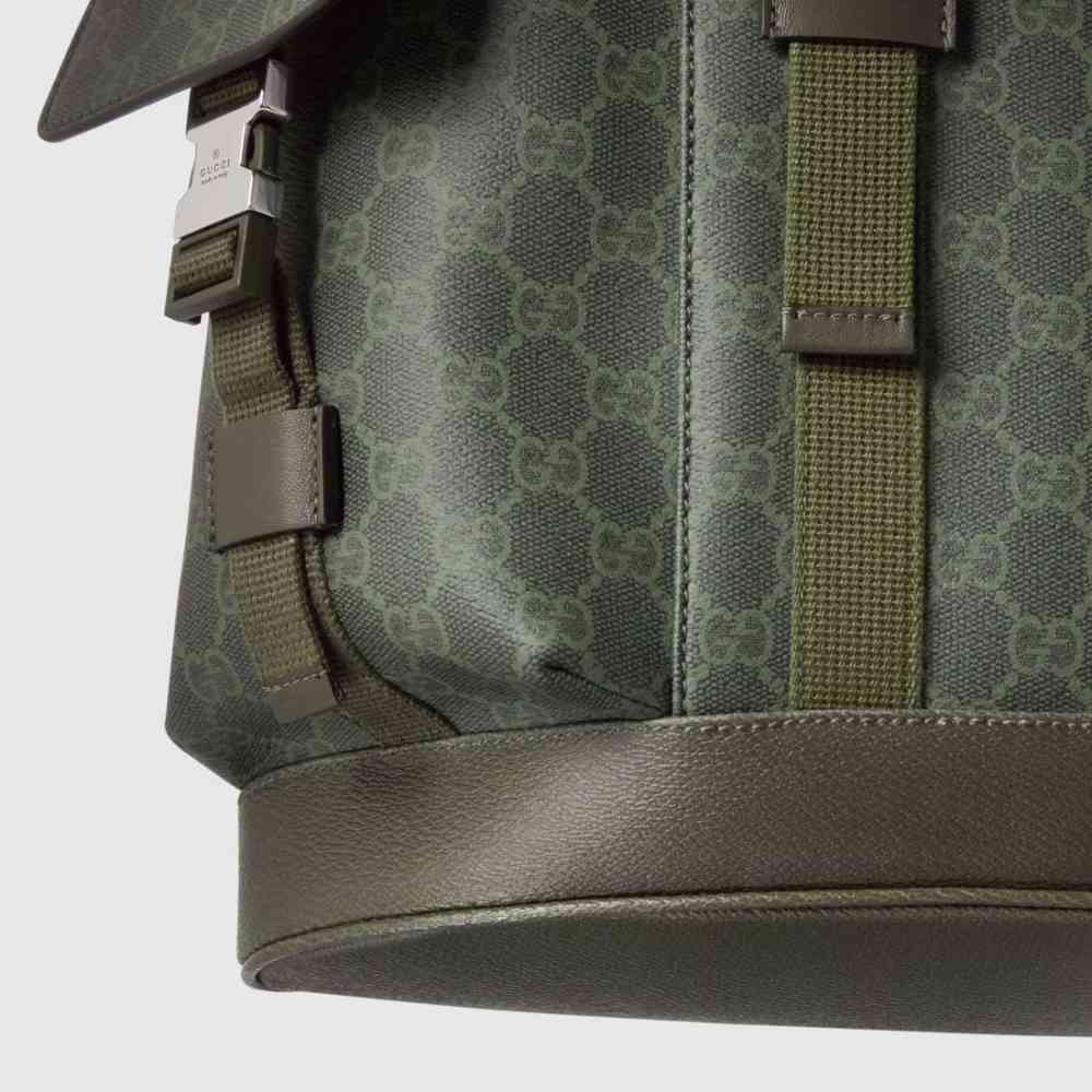 Gucci GG Monogram Green Large Backpack-thumb-5