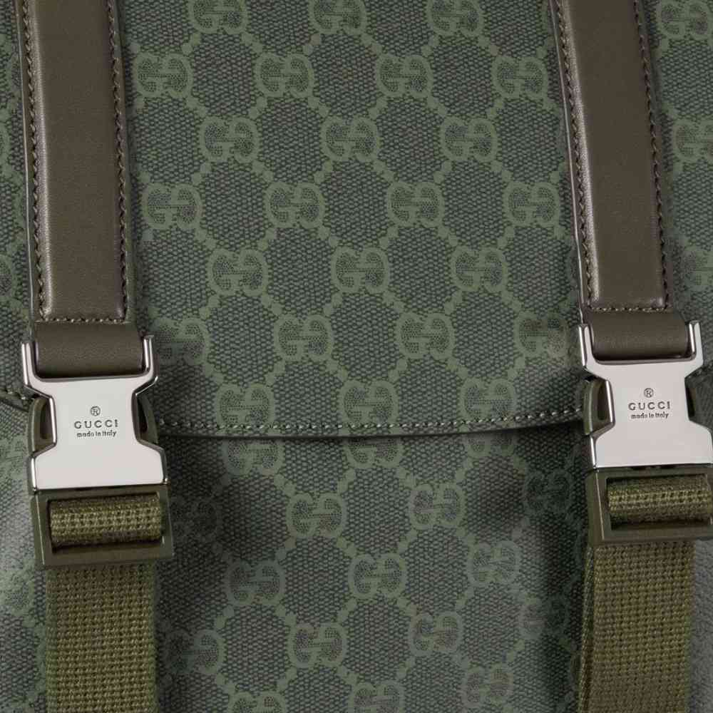 Gucci GG Monogram Green Large Backpack-thumb-6